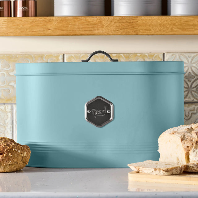 Cooks Professional Bread Bin | Blue / Silver