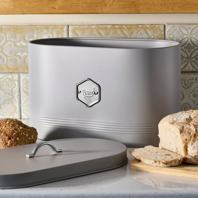 Cooks Professional Bread Bin | Grey / Silver