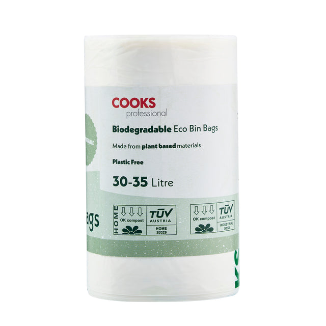Cooks Professional Biodegradable Bin Bags | 30-35L