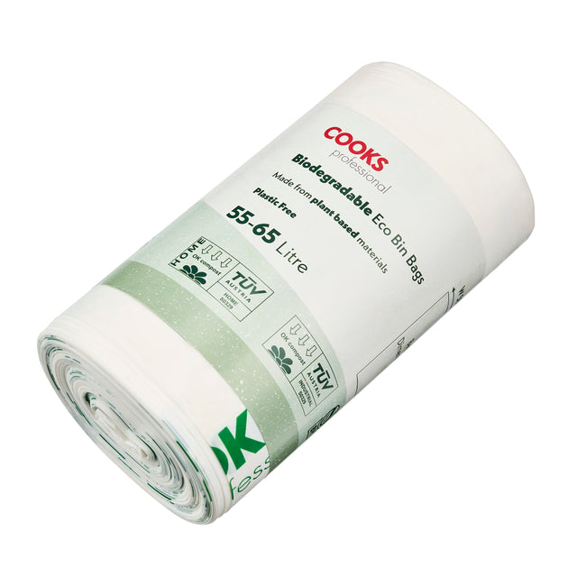 Cooks Professional Biodegradable Bin Bags | 55-65L