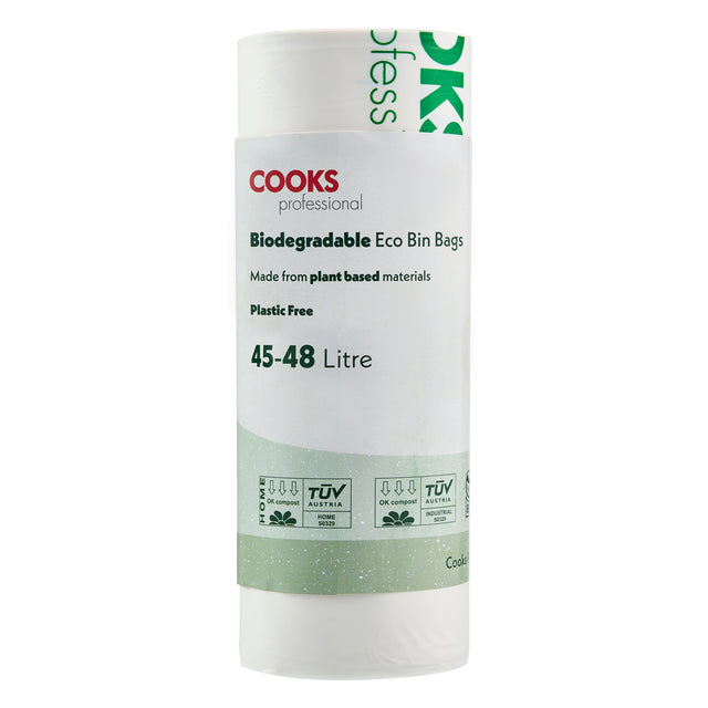 Cooks Professional Biodegradable Bin Bags | 45-48L