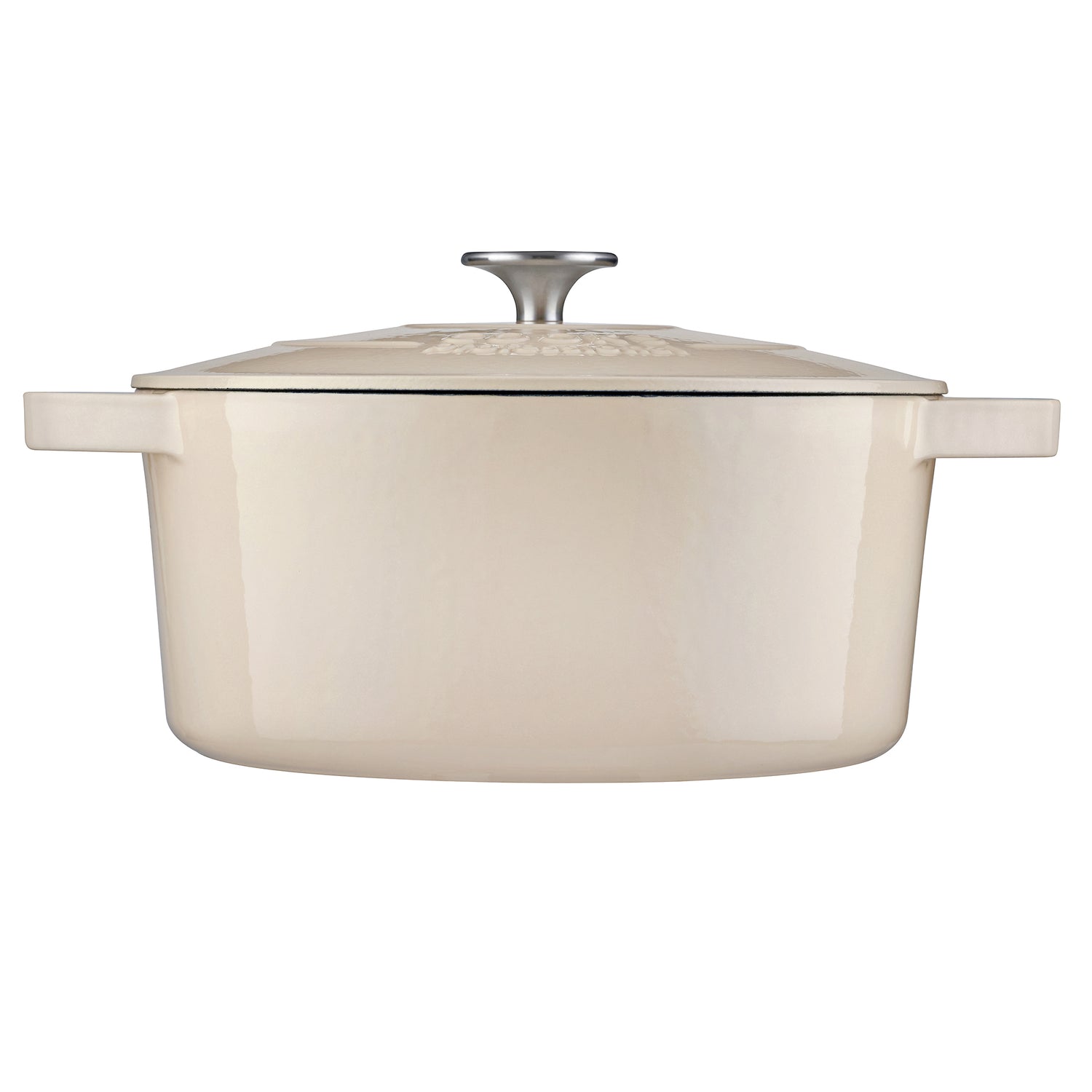 Cooks Professional 26cm Cast Iron Casserole | Off White