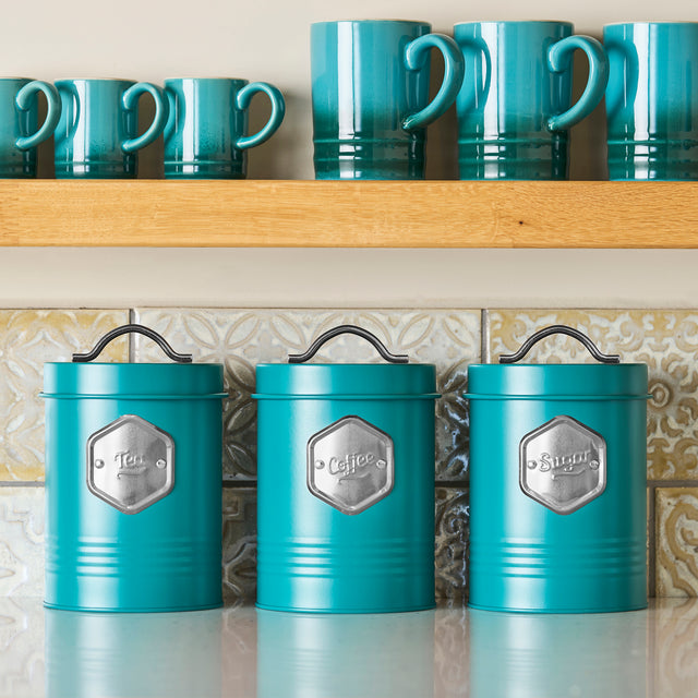 Cooks Professional 3 Piece Kitchen Storage Set | Teal / Silver