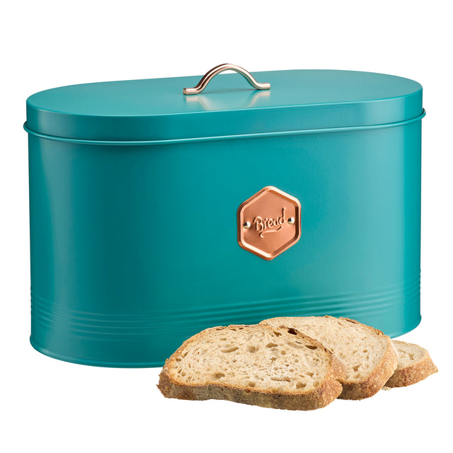 Cooks Professional Bread Bin | Teal / Copper
