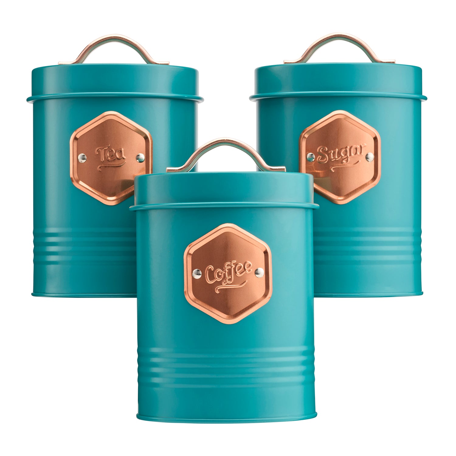 Cooks Professional 3 Piece Kitchen Storage Set | Teal / Copper
