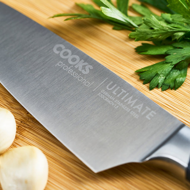 Cooks Professional ULTIMATE 5 Piece Knife Set with Magnetic Bamboo Knife Block
