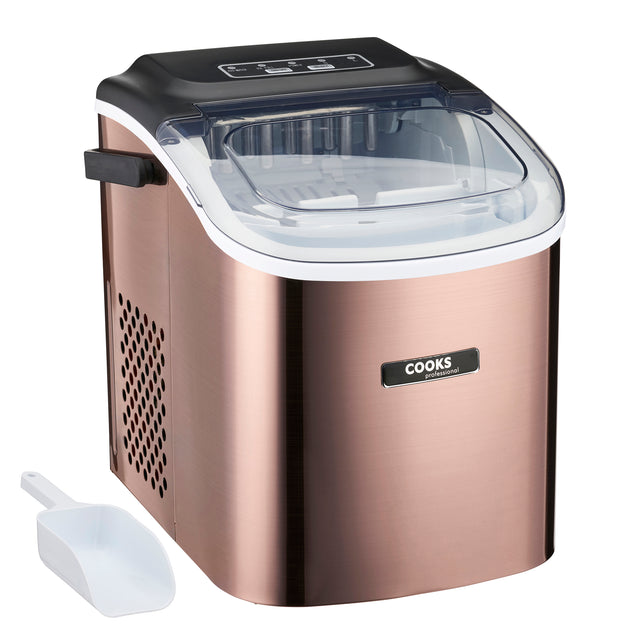 Cooks Professional 1.3L Ice Maker | 12kg / 24h |Copper