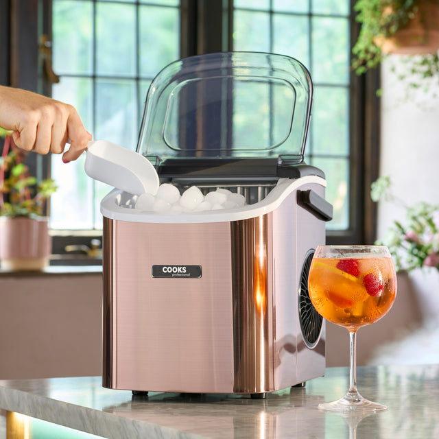 Cooks Professional 1.3L Ice Maker | 12kg / 24h |Copper
