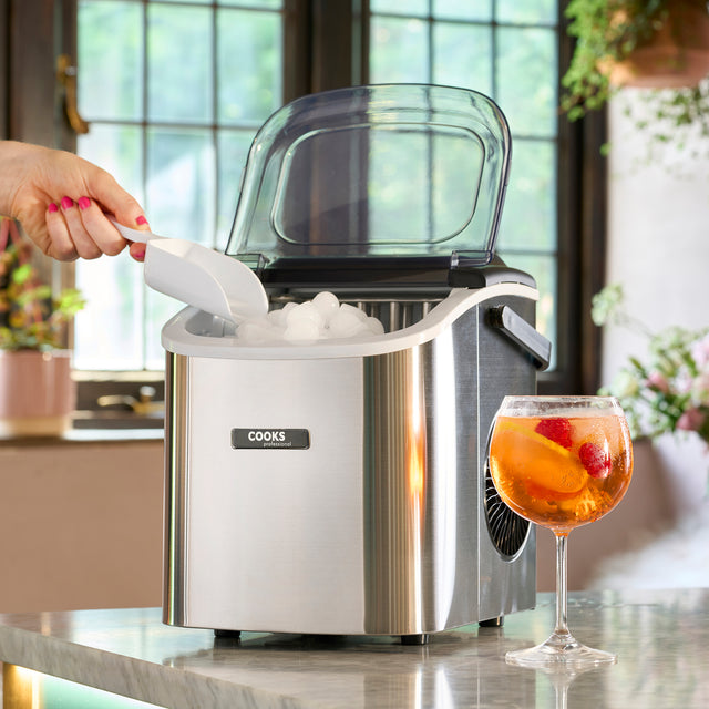Cooks Professional 1.3L Ice Maker | 12kg / 24h | Silver