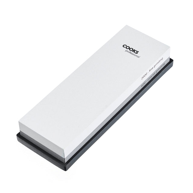 Cooks Professional Whetstone Knife Sharpener | Dual Grit