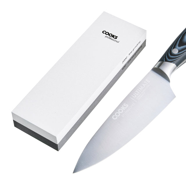 Cooks Professional Whetstone Knife Sharpener | Dual Grit