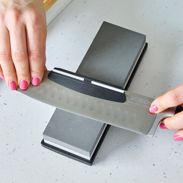 Cooks Professional Whetstone Knife Sharpener | Dual Grit
