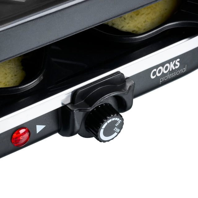 Cooks Professional Electric Raclette Grill with Non Stick Metal Plate | 8 Person