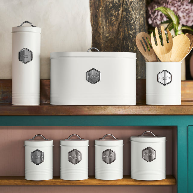 Cooks Professional 7 Piece Kitchen Storage Set | White / Silver