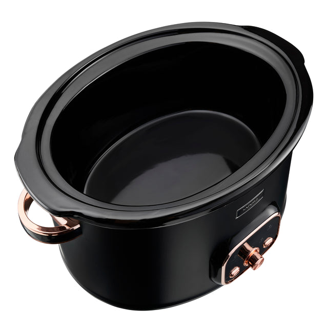 Cooks Professional 6.5L Digital Slow Cooker | Black / Rose Gold