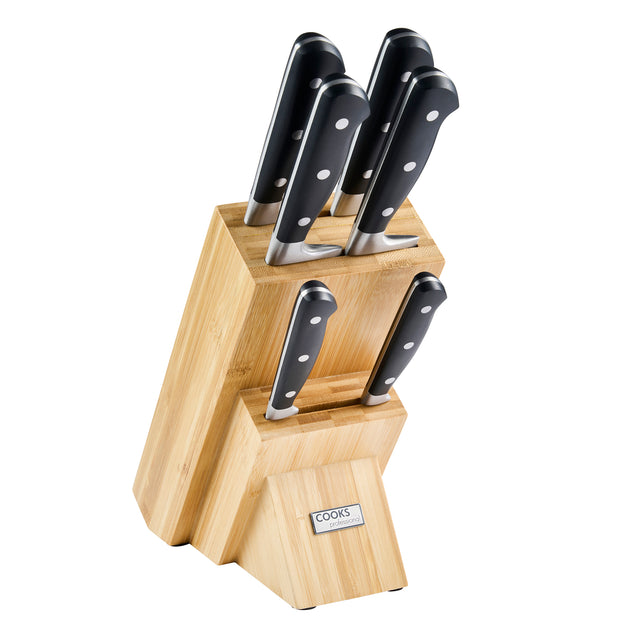 Cooks Professional PRECISION 6 Piece Knife Set with Bamboo Knife Block