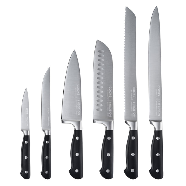 Cooks Professional PRECISION 6 Piece Knife Set with Bamboo Knife Block