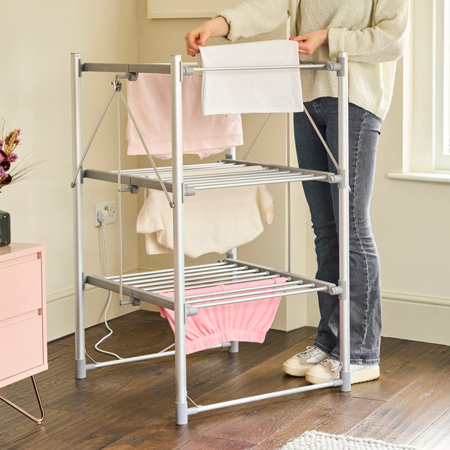 Zennox 3 Tier Heated Clothes Airer with Cover