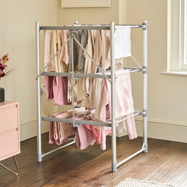 Zennox 3 Tier Heated Clothes Airer with Cover