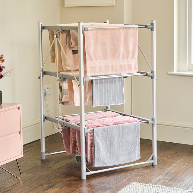 Zennox 3 Tier Heated Clothes Airer with Cover