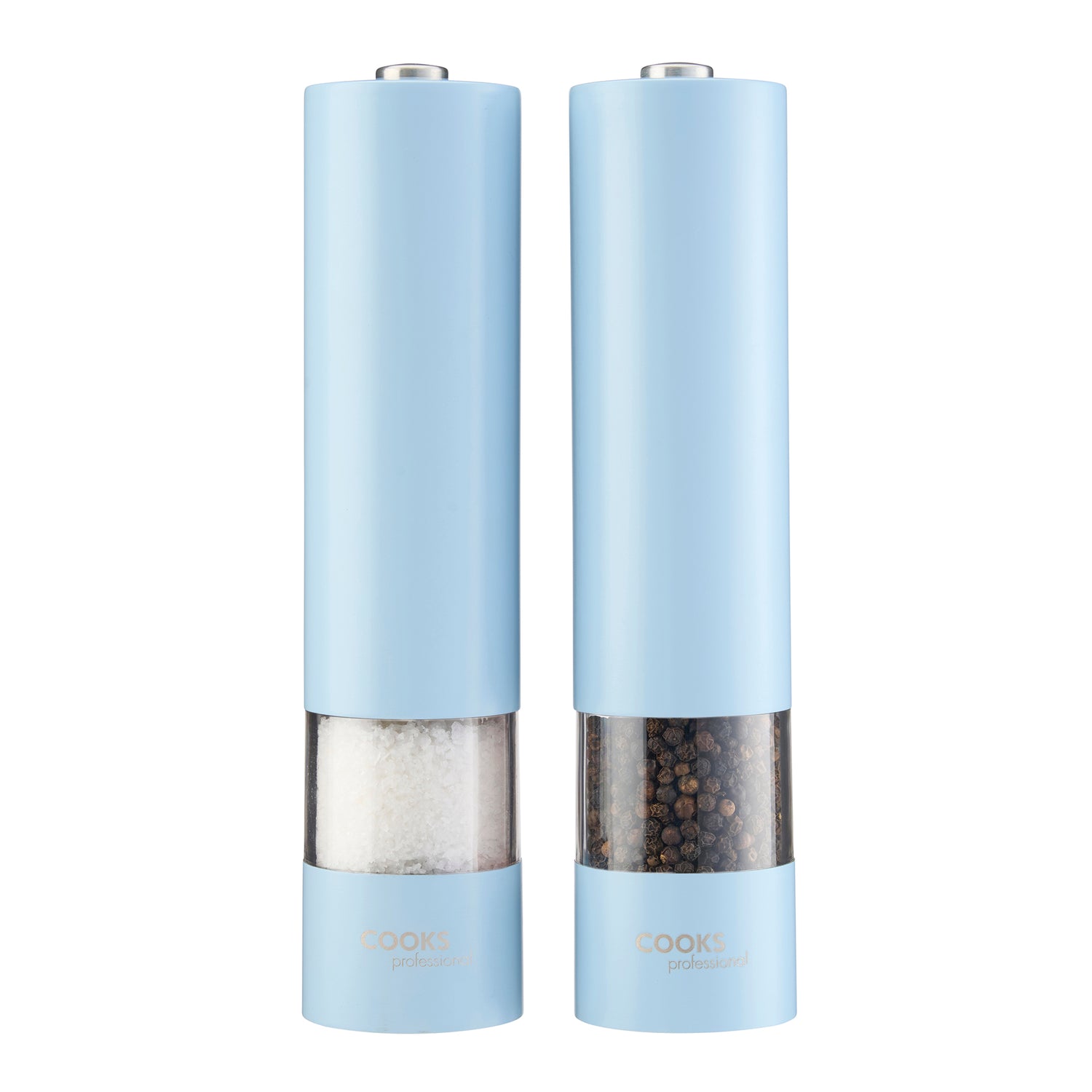 Cooks Professional Electric Salt and Pepper Mill Set | Blue