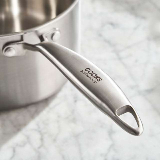 Cooks Professional Tri-Ply 3 Piece Saucepan Set | 14cm, 16cm & 18cm