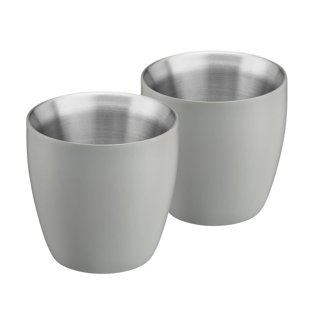 Cooks Professional Insulated Espresso Cups | Pack of 2 | Grey