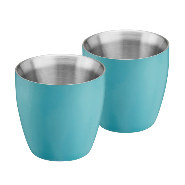 Cooks Professional Insulated Espresso Cups | Pack of 2 | Teal