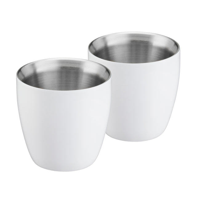 Cooks Professional Insulated Espresso Cups | Pack of 2 | White