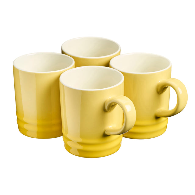 Cooks Professional 4 Piece Mug Set | 350ml | Yellow