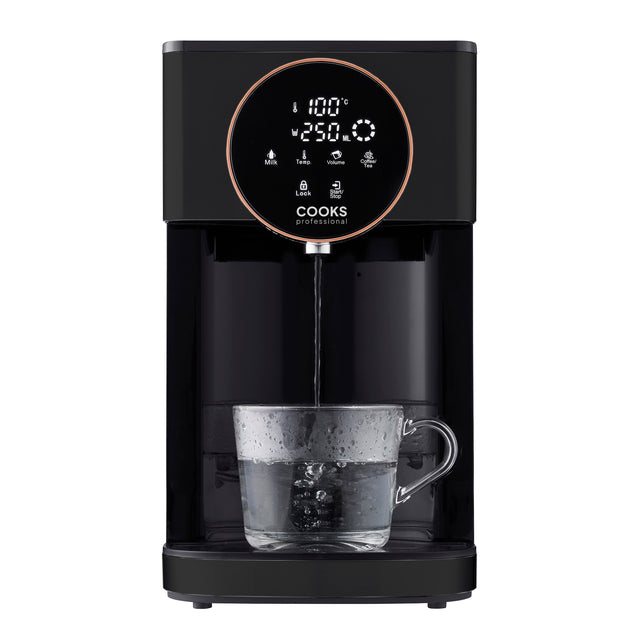 Cooks Professional 4L Digital Hot Water Dispenser | Black / Rose Gold