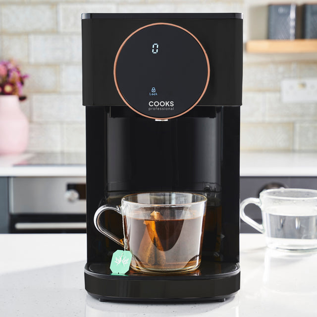 Cooks Professional 4L Digital Hot Water Dispenser | Black / Rose Gold