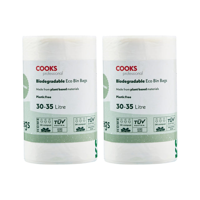 Cooks Professional Biodegradable Bin Bags | 30-35L