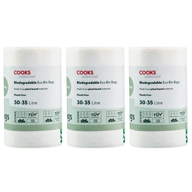 Cooks Professional Biodegradable Bin Bags | 30-35L