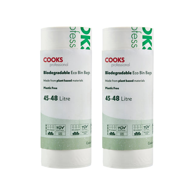 Cooks Professional Biodegradable Bin Bags | 45-48L
