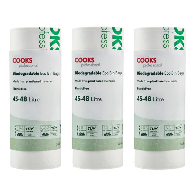 Cooks Professional Biodegradable Bin Bags | 45-48L