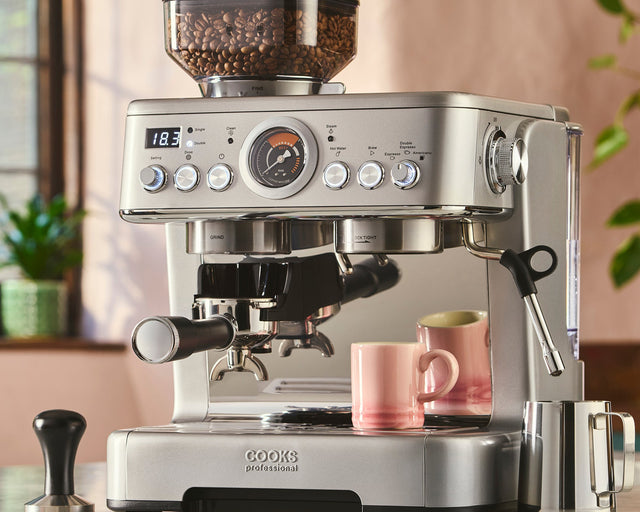 Cooks Professional Bean-to-Cup Espresso Machine | Silver