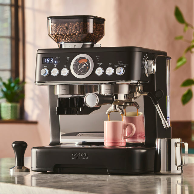 Cooks Professional Bean-to-Cup Espresso Machine | Satin Black