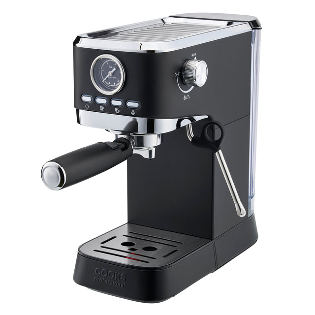 Cooks Professional 20 Bar Espresso Machine | Satin Black