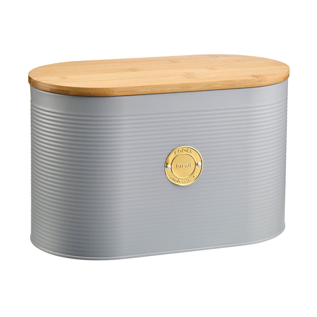 Cooks Professional 5 Piece Kitchen Storage Set with Bamboo Lids | Grey / Gold