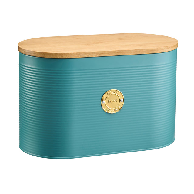 Cooks Professional 5 Piece Kitchen Storage Set with Bamboo Lids | Teal / Gold