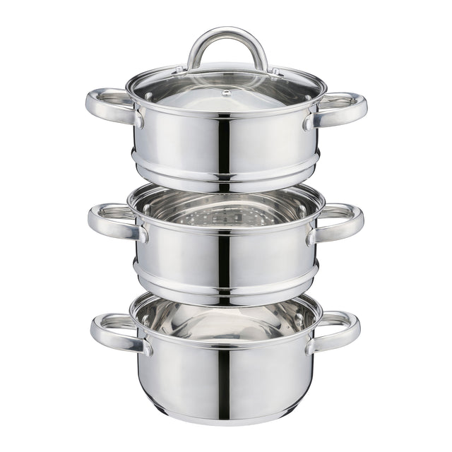 Cooks Professional 3 Tier Stainless Steel Steamer | 18cm