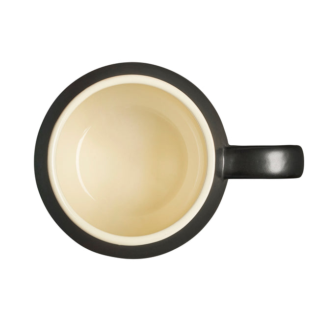 Cooks Professional Set of 4 Stoneware Mugs | 350ml | Matt Black