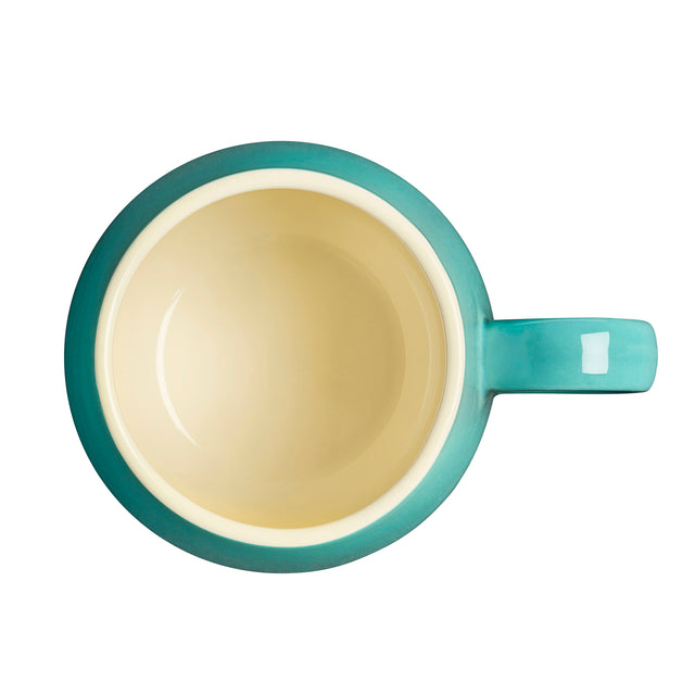 Cooks Professional Set of 4 Stoneware Mugs | 350ml | Teal