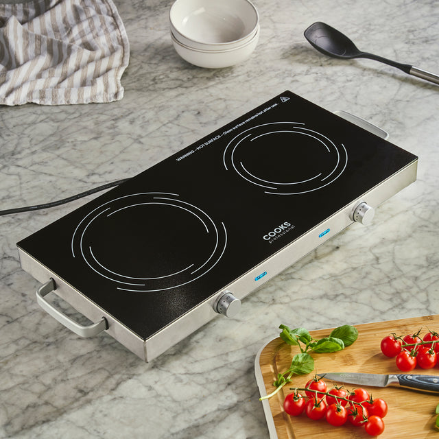 Cooks Professional Double Electric Ceramic Hob
