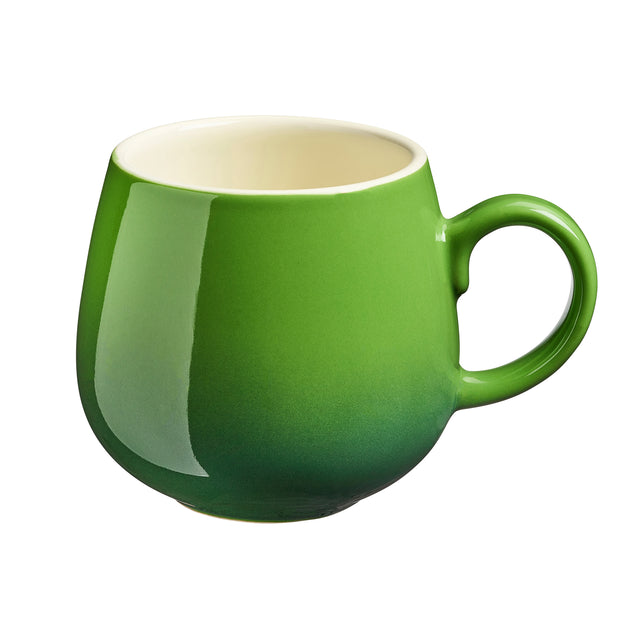 Cooks Professional Set of 4 Stoneware Mugs | 350ml | Green