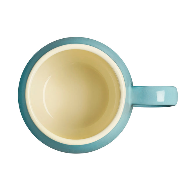 Cooks Professional Set of 4 Stoneware Mugs | 350ml | Blue