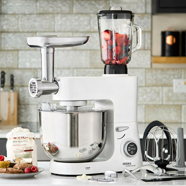 Cooks Professional Multi Function 8L Digital Stand Mixer | White