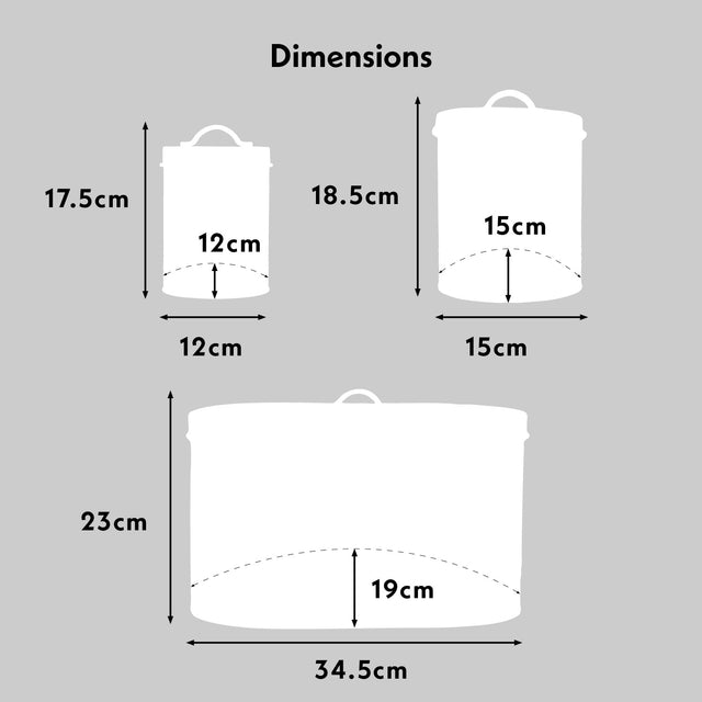 Cooks Professional 5 Piece Kitchen Storage Set | Black / Silver