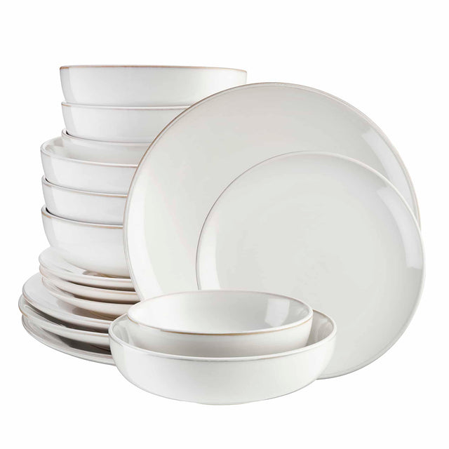 Cooks Professional Nordic Stoneware 16 piece Dinner Set | White